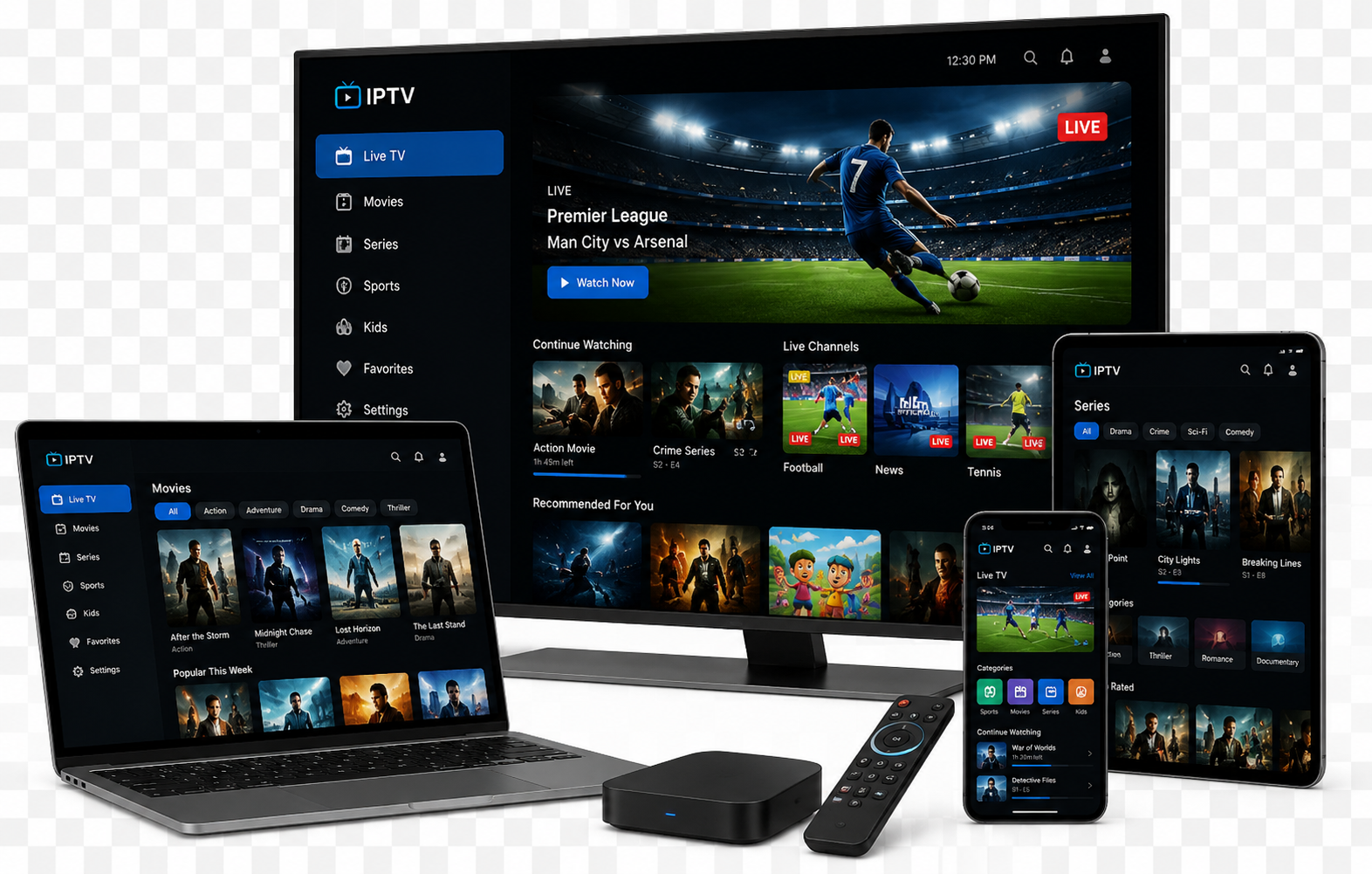 IPTV Canada free trial streaming on Smart TV laptop tablet and mobile devices