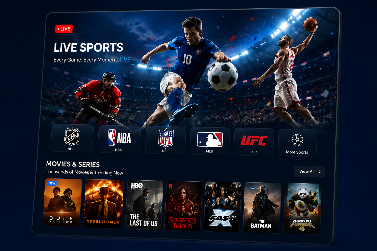 IPTV Canada free trial streaming live TV sports movies and VOD