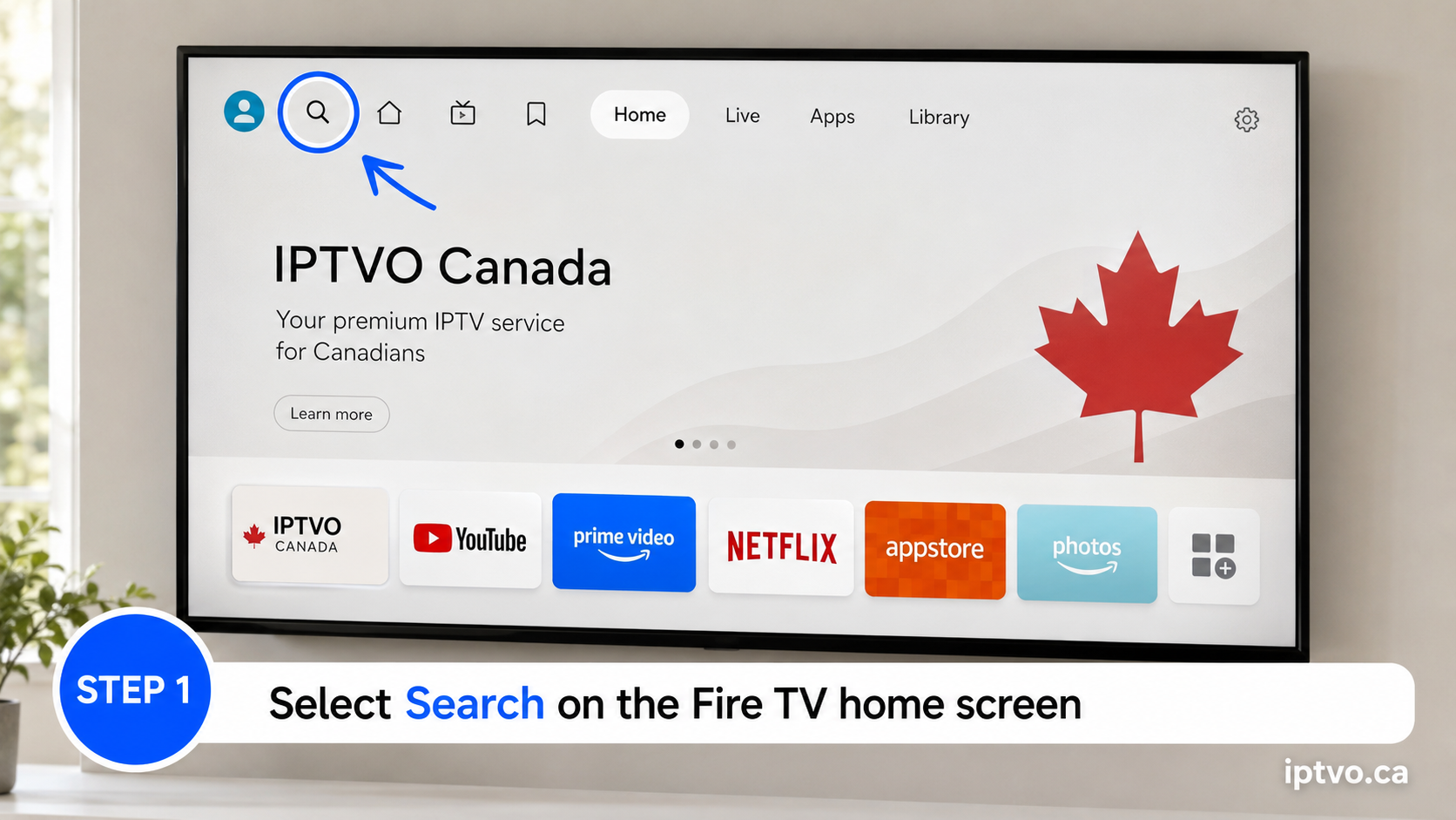 Step 1: Select Search on Fire TV