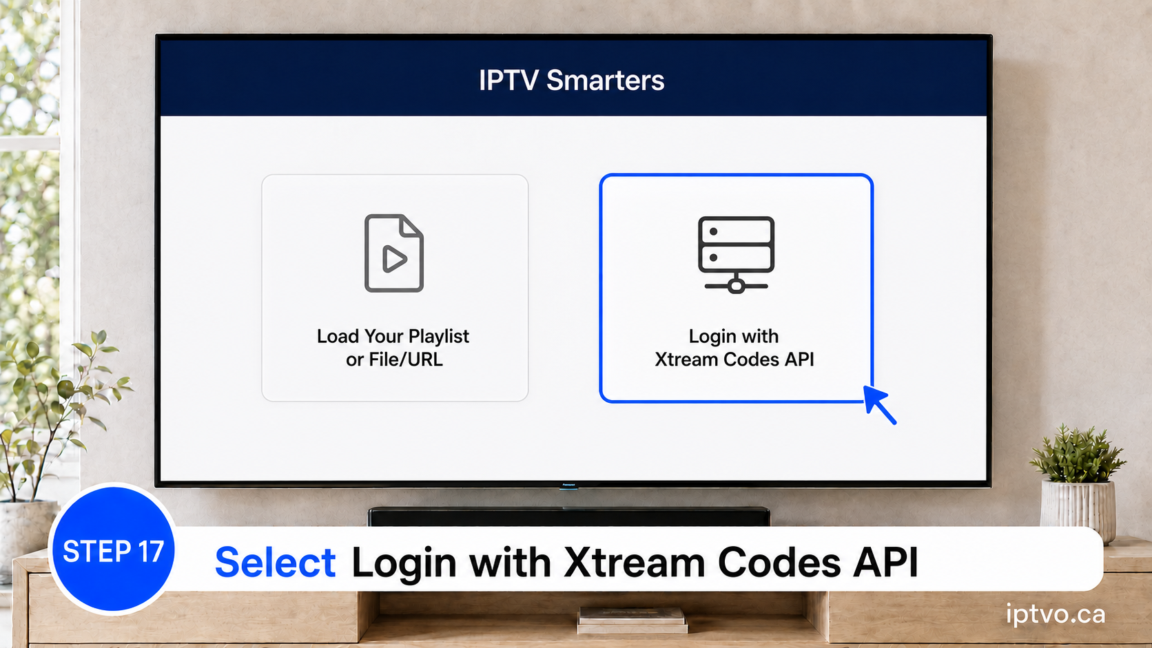Select Login with Xtream Codes API