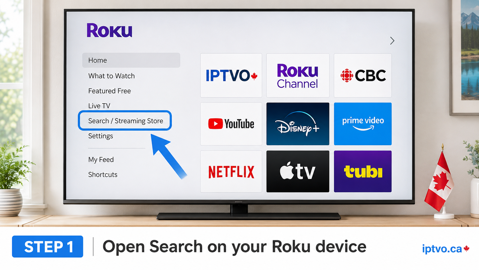 Roku Step 1: Open the Roku Channel Store