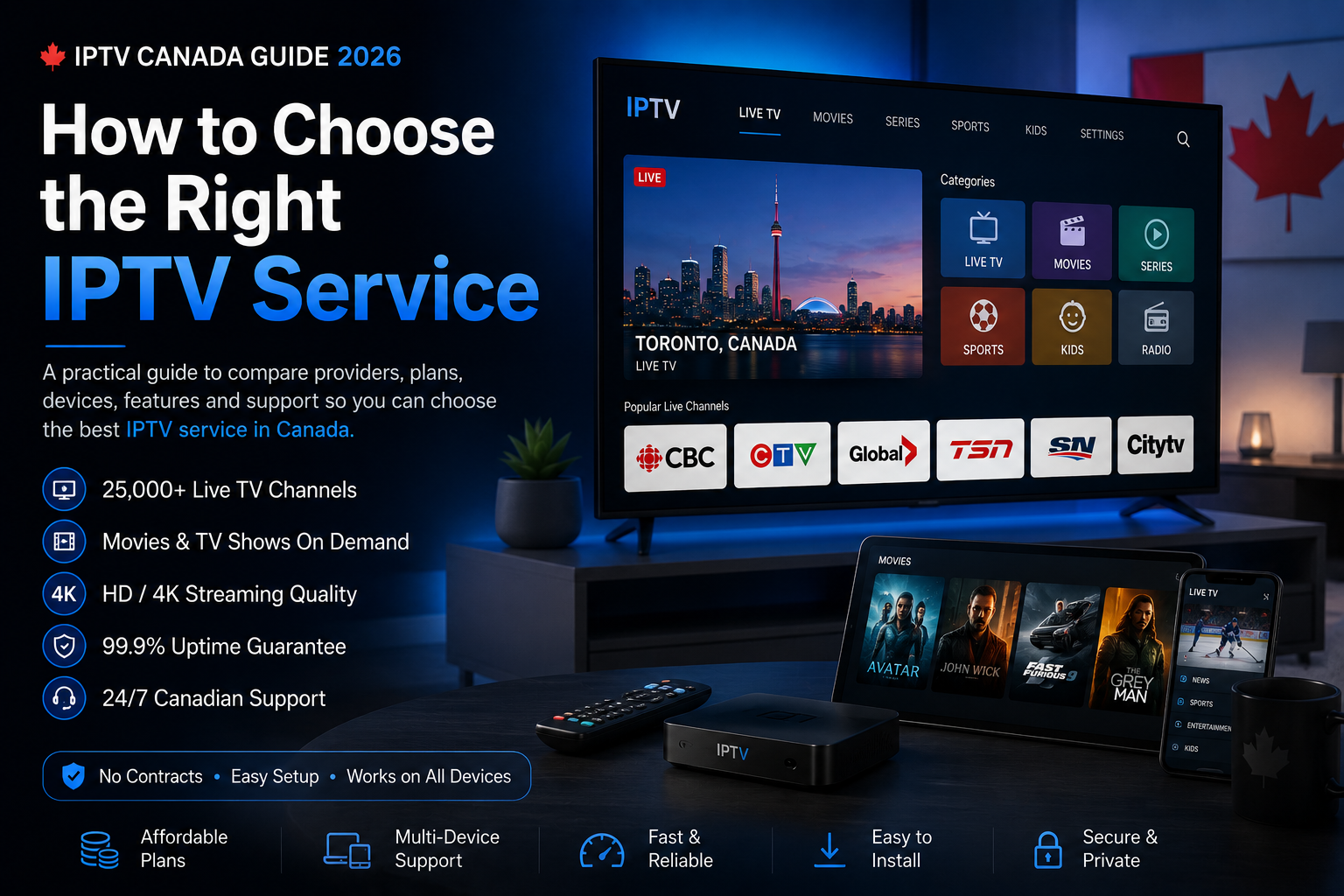 IPTV Canada Guide 2026 - How to Choose the Right IPTV Service