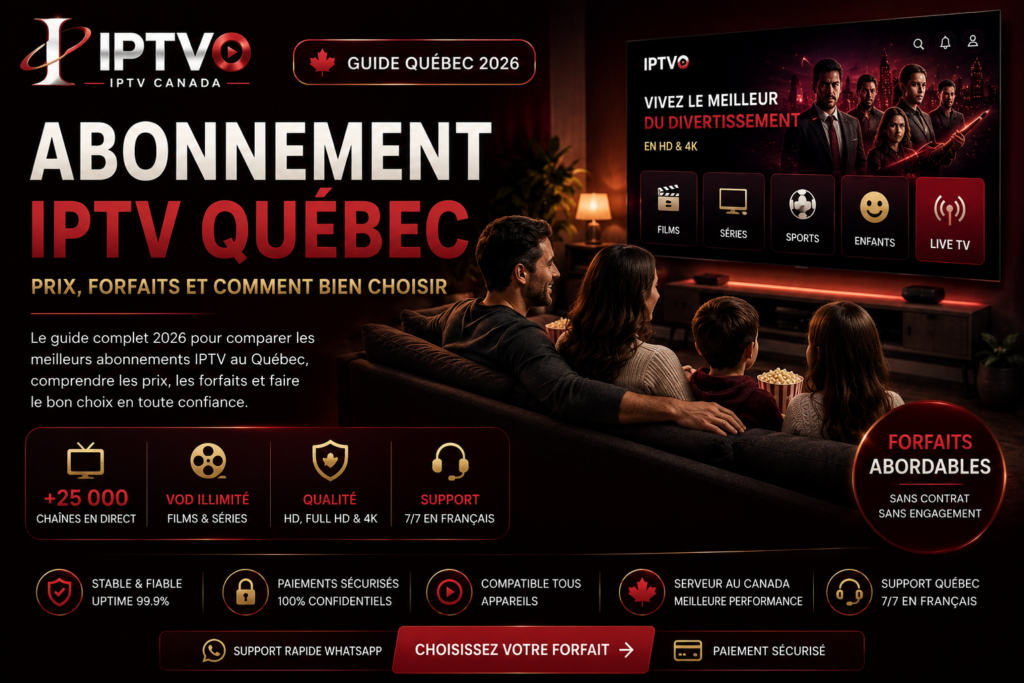 `Abonnement IPTV Québec 2026 prix forfaits et guide pour bien choisir`