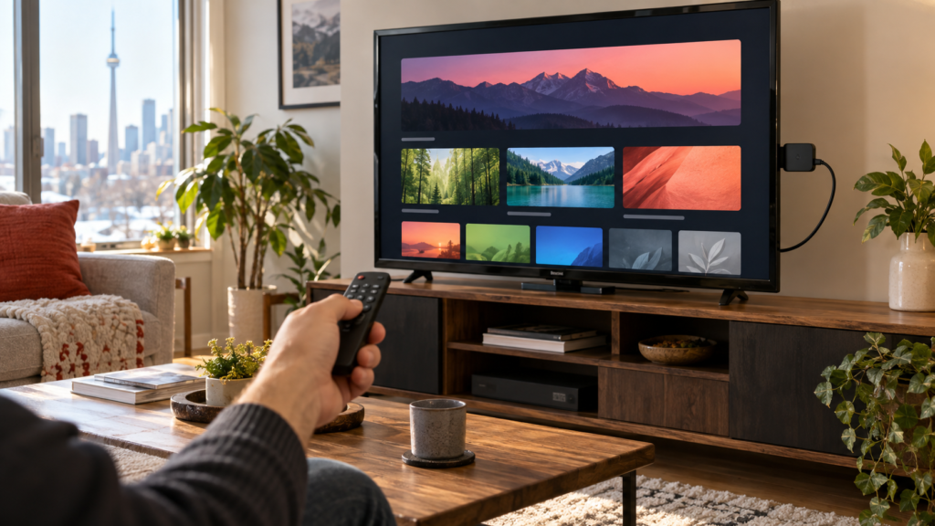 IPTV on non-smart TV Canada using an HDMI streaming device